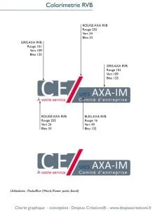 déclinaison RVB logotype CE axa