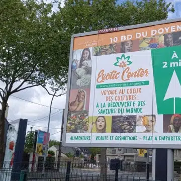 pub panneau affichage urbain 4×3 exotic center