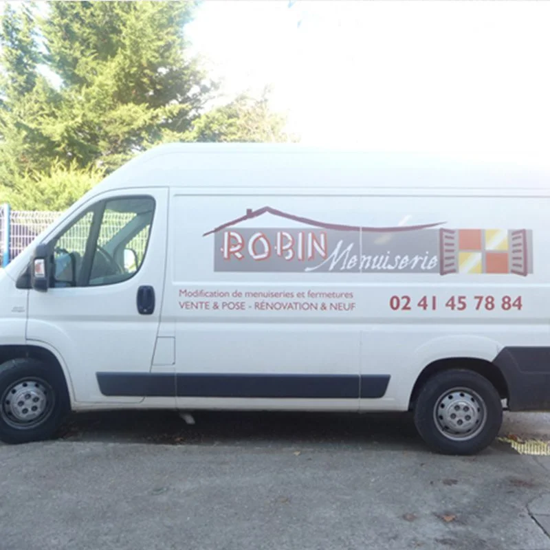 robin menuiserie flocage vehicule utilitaire