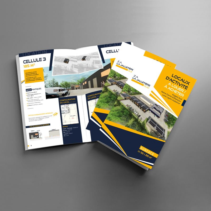 Bosco SCI - brochure commerciale location bureaux - Création graphique par Desjeux Créations